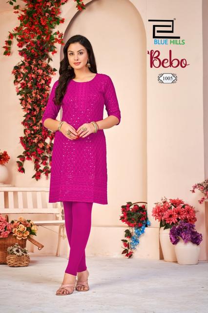 Blue hills bebo designer kurtis wholesale in hyderabad